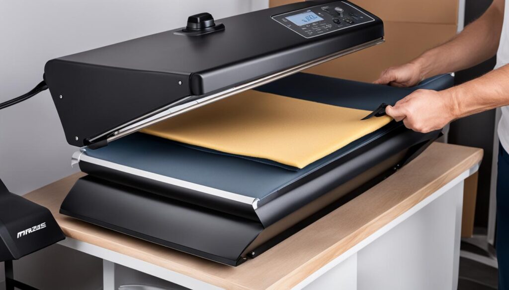 heat press machine dust prevention