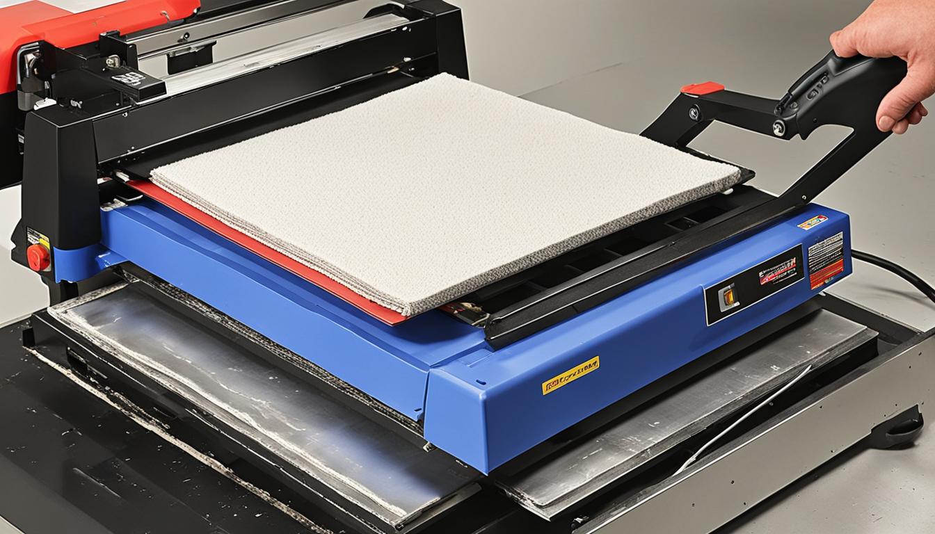 how to clean the top pallet of a heat press