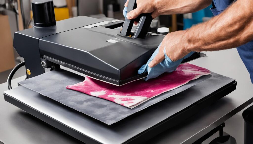 how to clean your heat press